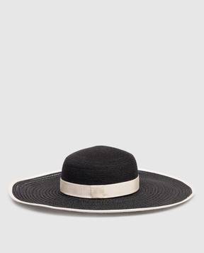 Agnona Black hat with contrasting trim AK1103YU3061