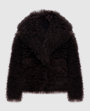 Simonetta Ravizza Brown Manchester Reversible Shearling Jacket F06JA425MG3