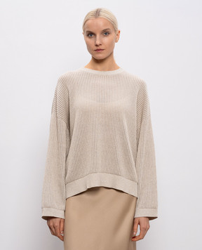 Brunello Cucinelli Beige jumper with lurex MST258300