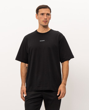 Dolce&Gabbana Black T-shirt with logo patch G8PN9TG7QNP