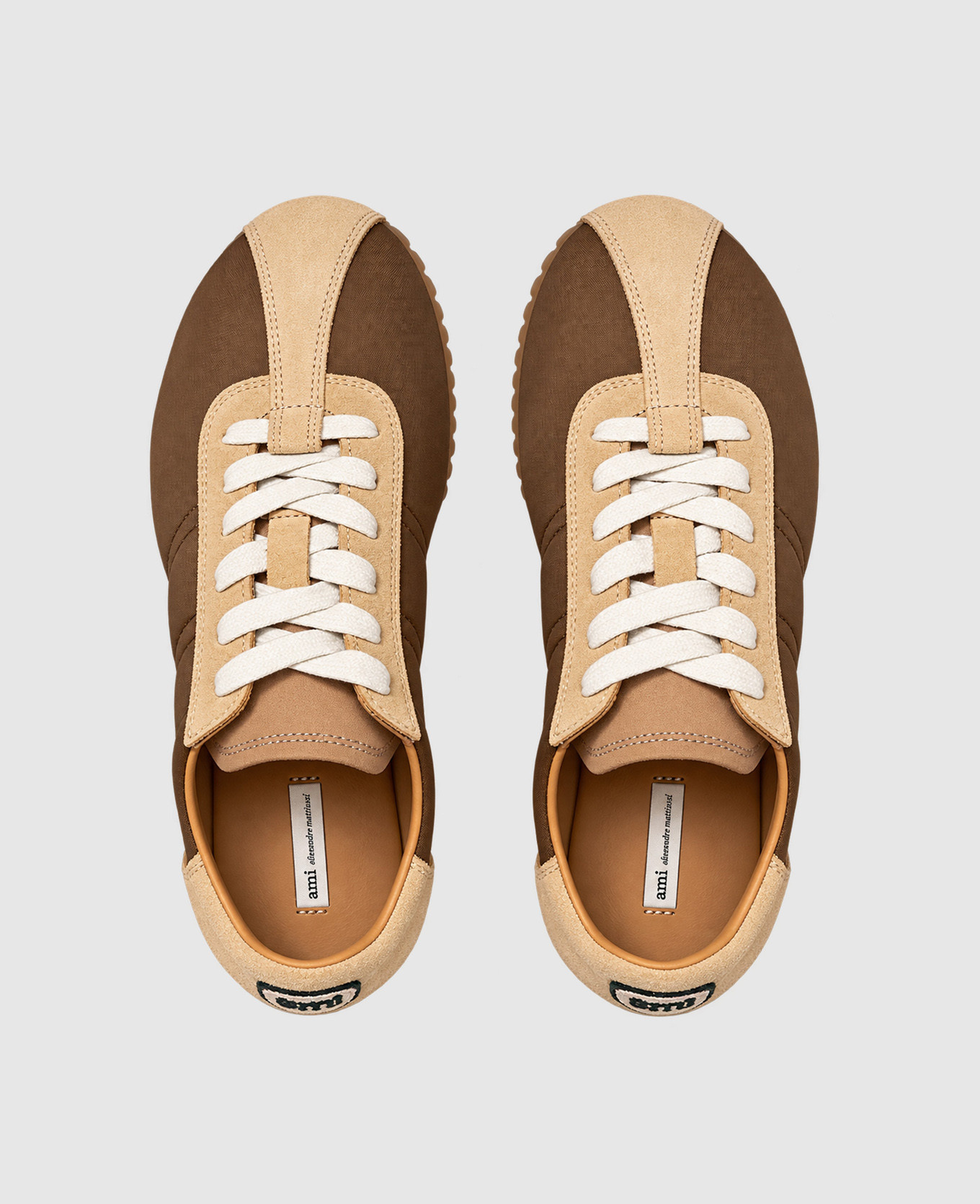Brown combination sneakers Ami Paris 4
