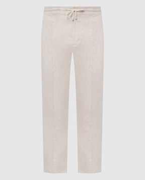 Doriani Cashmere Beige linen pants P207269NP26950210