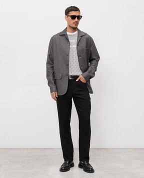 Stefano Ricci Gray linen, wool and silk shirt SP008138B127HA