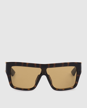 Bottega Veneta Brown Tortoiseshell Injected Aviator Sunglasses 872385VBL80