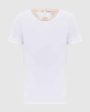 Peserico White ribbed T-shirt A06872J05669A