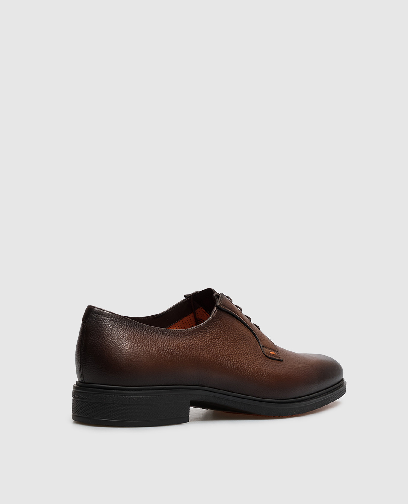 Brown leather derby shoes Santoni 3