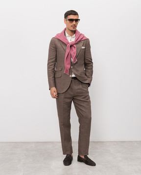 Brunello Cucinelli Ivory shirt with woven pattern M29204006