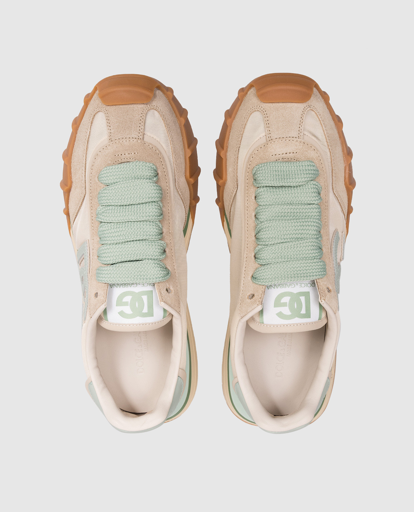 

Beige DG Athletic logo combo sneakers Dolce&Gabbana