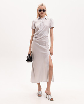 Alexander McQueen Striped silk dress 868050QBADY