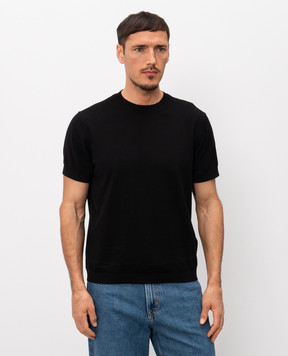 Givenchy Black T-shirt with embroidered logo BM90WU4YPF