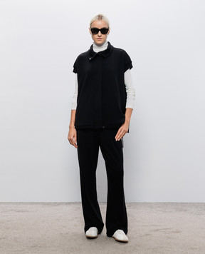 Max Mara Black FELTRE wool sweatpants MXMFELTRE