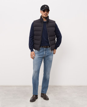 Brunello Cucinelli Blue wool and cashmere sweater M2400100