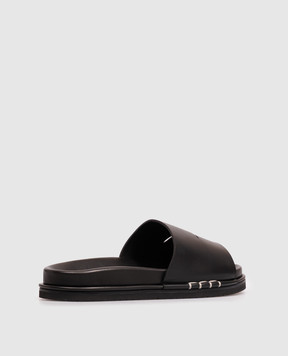 JW Anderson Black leather Fussbett flip-flops SL0018LA0232