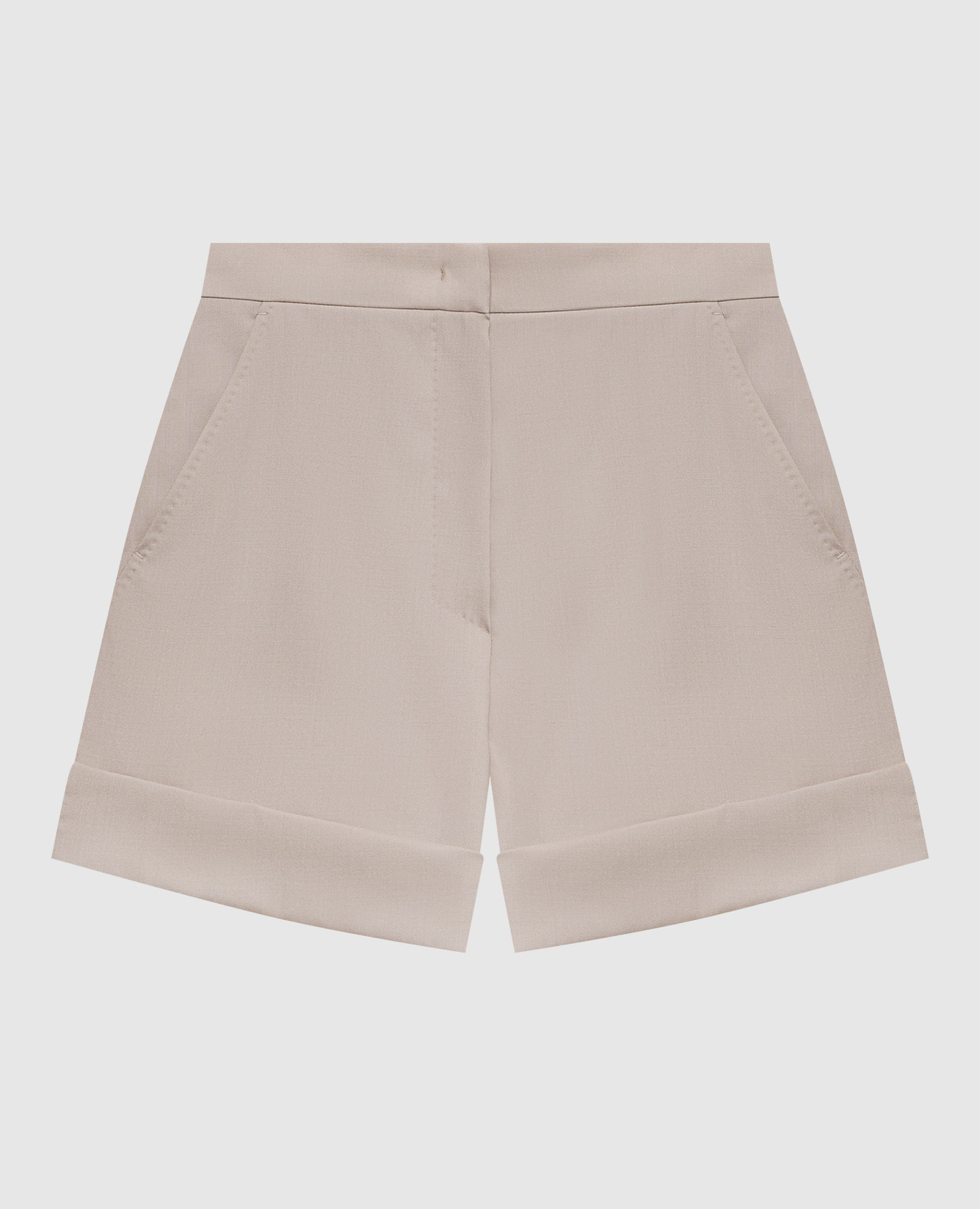

Beige MXMCELEBRE wool and silk shorts Max Mara