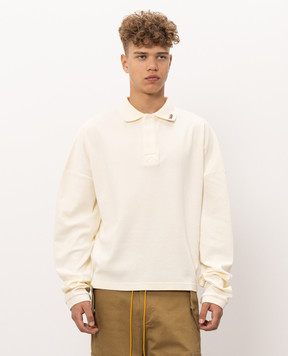 Rhude Ivory polo with embroidered logo RHPF26PO02214