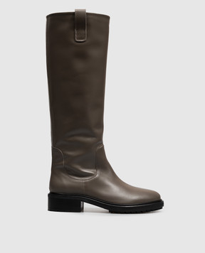 Aeyde Brown leather Henry boots KB0241002052226