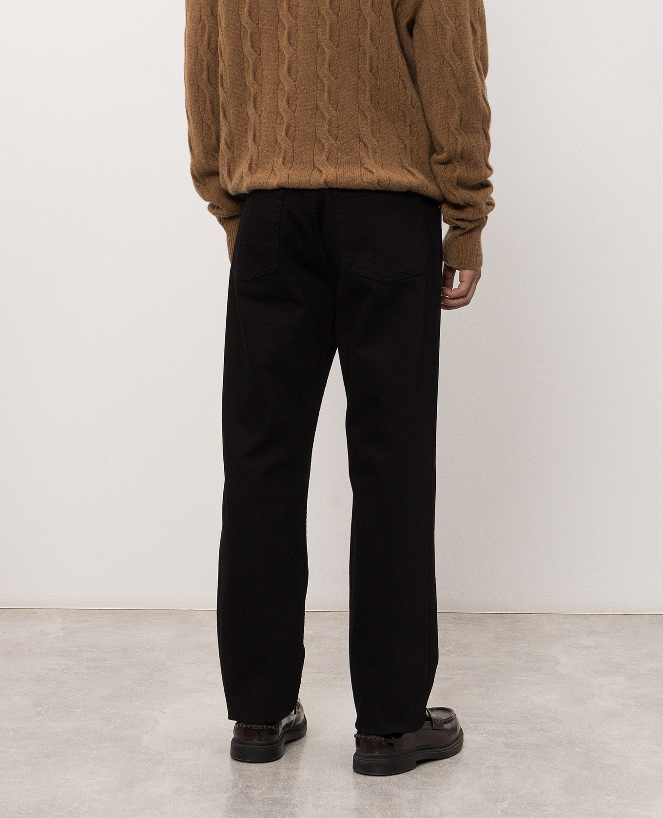 Black jeans with logo patch Ami Paris 4