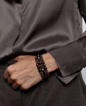 Peserico Brown beaded bracelet A35532C0CC904