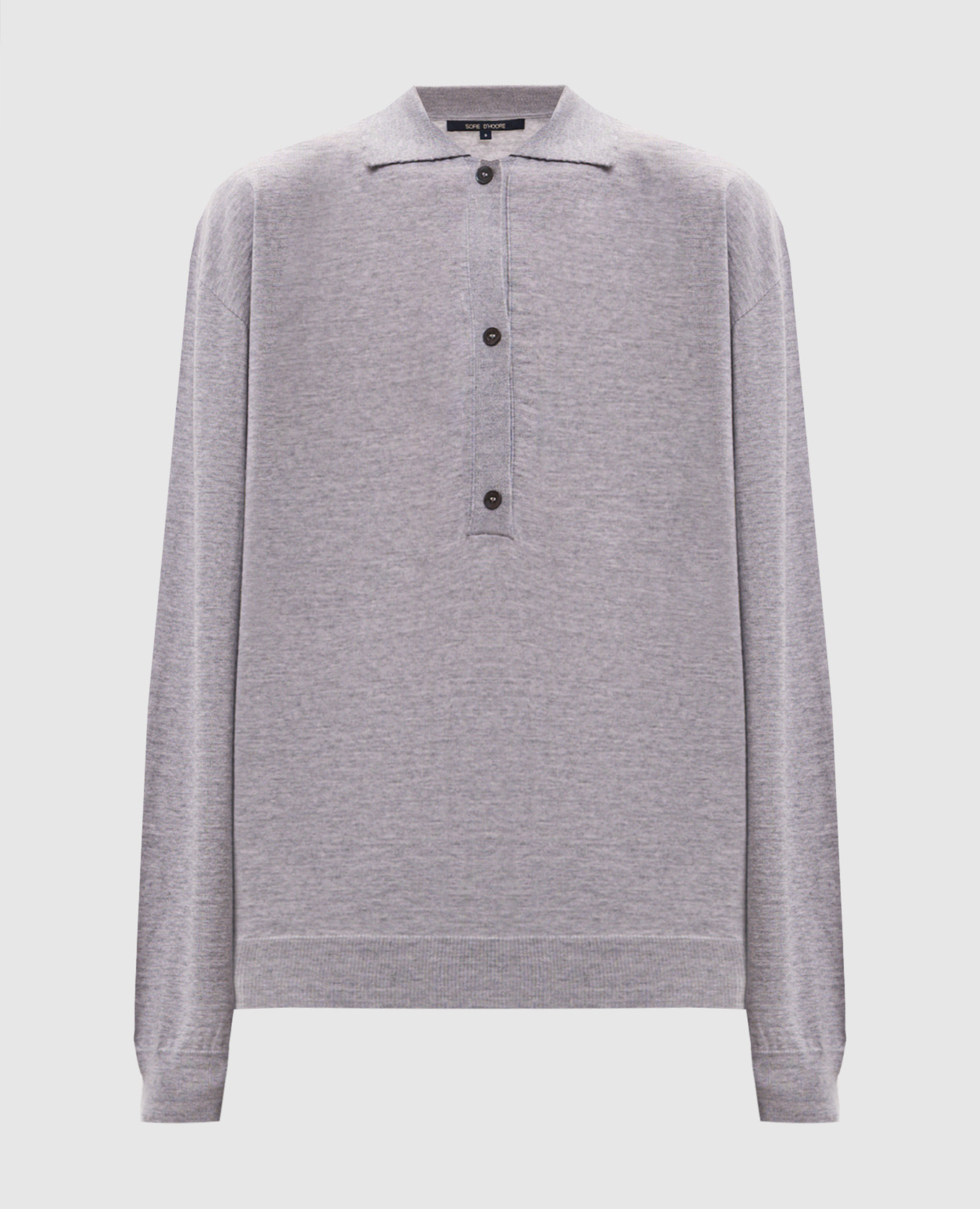 

Morse grey wool polo collar jumper Sofie D`Hoore