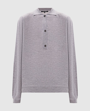 Sofie D`Hoore Morse grey wool polo collar jumper MORSEYMER