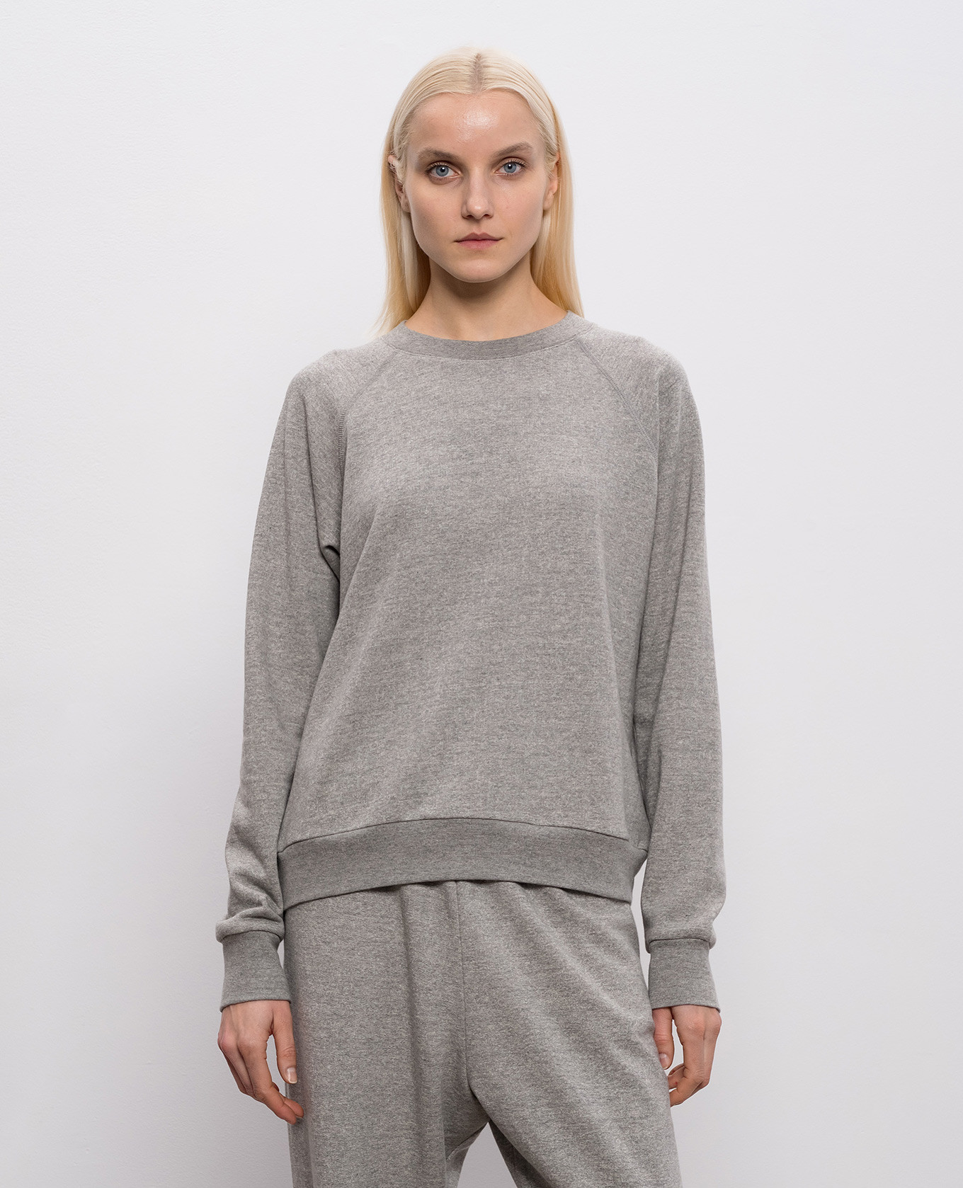 

Eulalia grey melange cashmere sweatshirt The Row