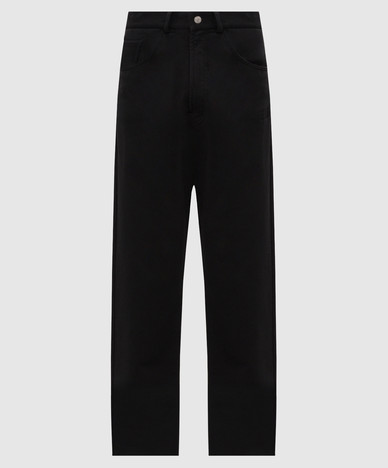 Black pants with logo embroidery
