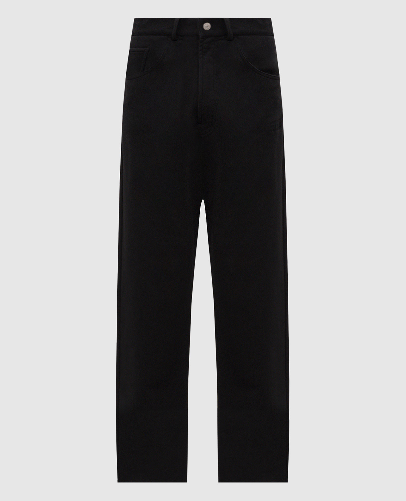 Black pants with logo embroidery Maison Margiela MM6