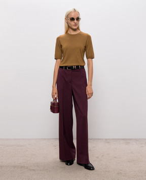 Allude Brown wool top with lurex 26564100