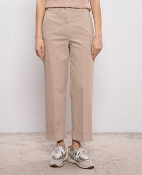 Peserico Beige trousers with lapels M04998T2300800