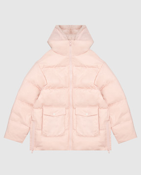 Yves Salomon Enfant Children's pink down jacket with rabbit fur 27WEM009XXDOXW