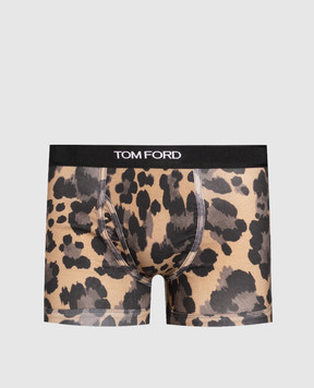 Tom Ford Brown printed boxer briefs T4LC31110