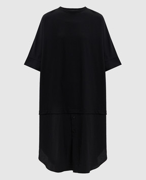 Y`S Yamamoto Black straight-cut dress YVT26678