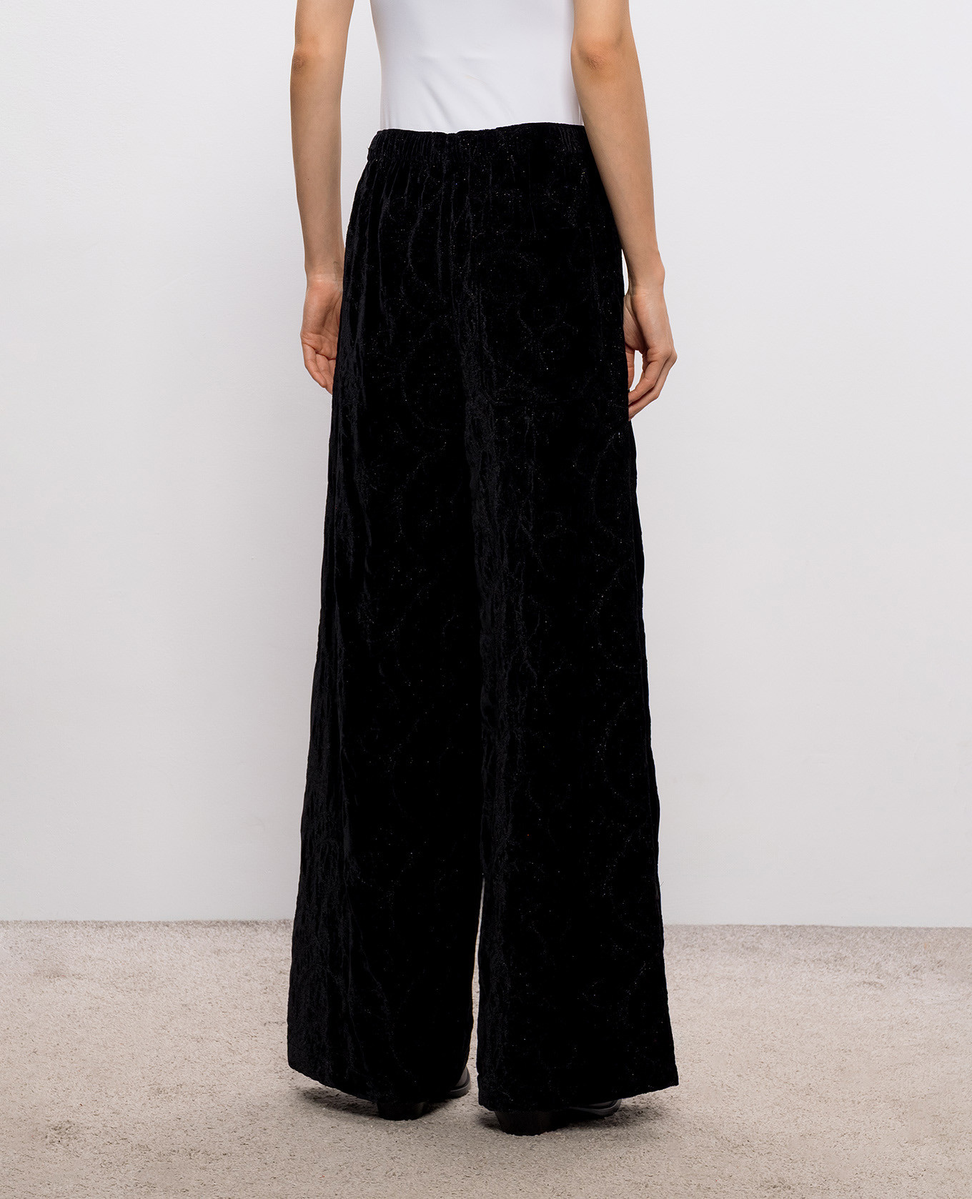 Nevi Lounge black velvet pants Ann Demeulemeester 4