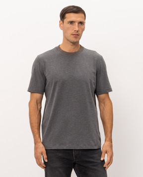 Peserico Gray T-shirt with print R55558J0Q2A0089