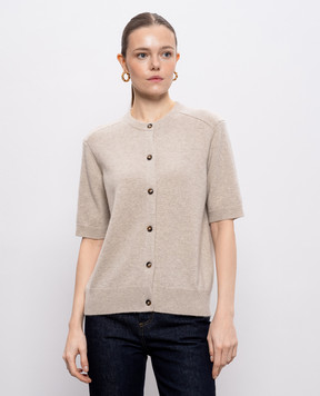 Loulou de Saison JODI beige cashmere cardigan JODI