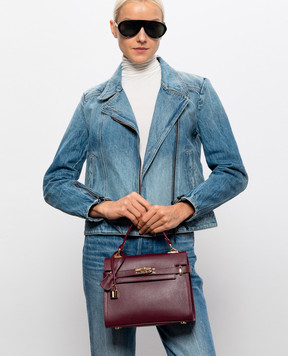 Gianni Notaro Burgundy leather bag 099DOLLAROORO