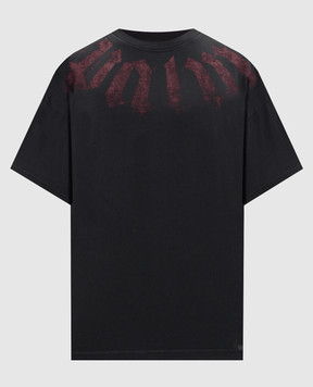 Palm Angels Black t-shirt with logo print PMAA10DS26JER002