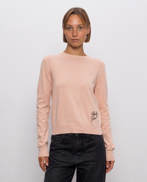 Max & Co Beige sweater with embroidered inscription MCOCOMMA
