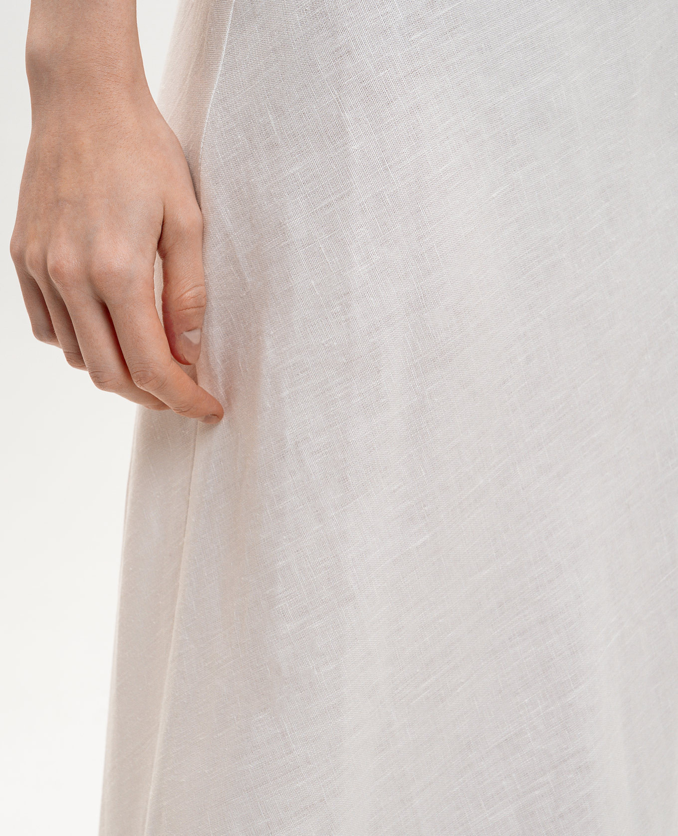 

Faye white linen midi skirt Faithfull