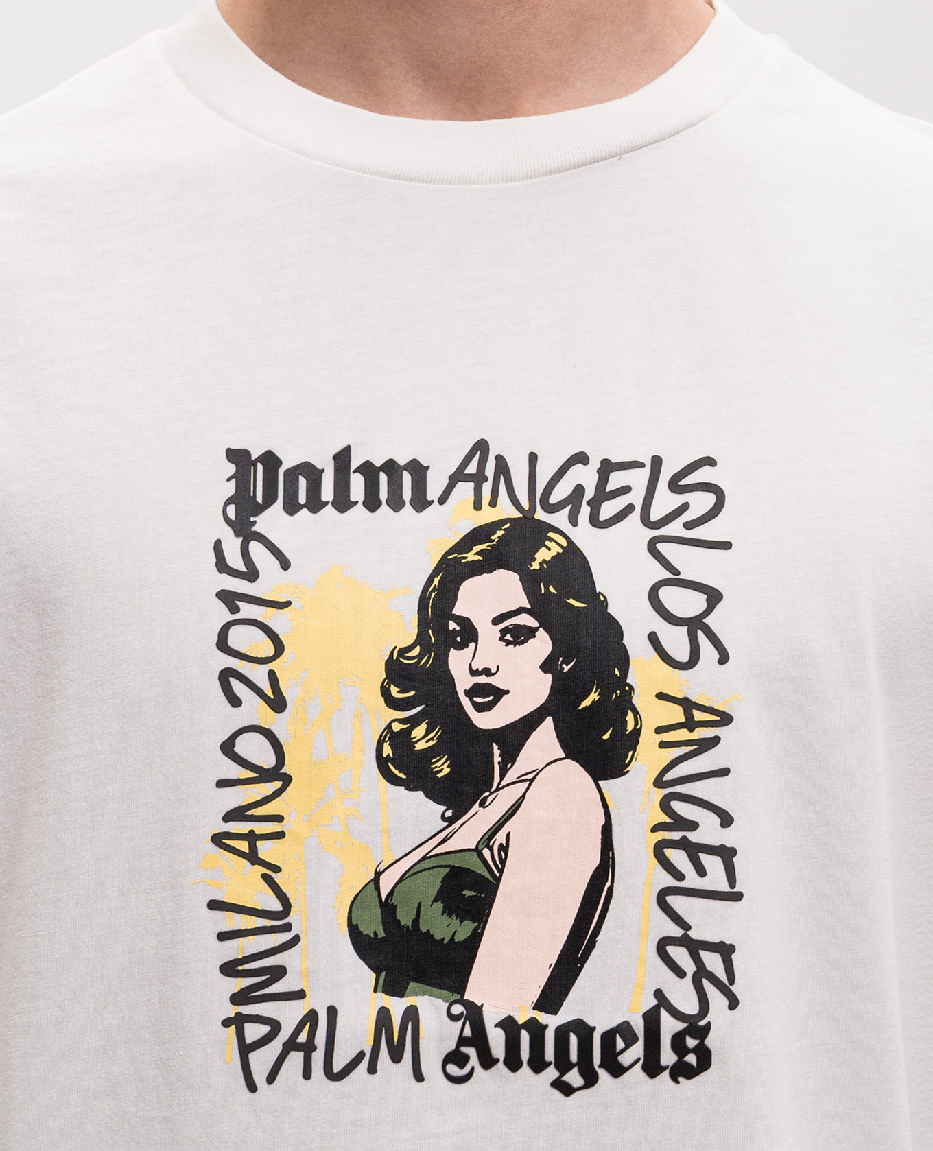Ivory Pinup T-shirt Palm Angels 5