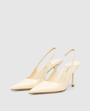 Le Silla Yellow patent leather slingbacks BELLA 4233B080LBPPGSM