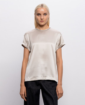 Brunello Cucinelli Beige silk blouse M0C59DE310