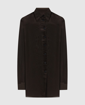 Khaite Auryn silk shirt in khaki 2412479