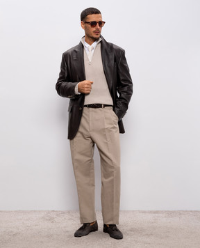 Brunello Cucinelli Beige linen pants MH253S2440