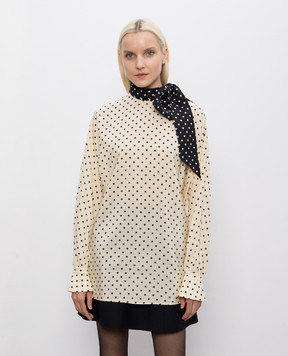 Valentino Beige polka dot silk blouse 9B3AEC609DW