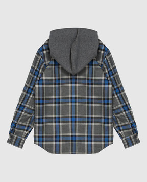 Dolce&Gabbana Children's checkered shirt with hood L44S98FQ2N0814
