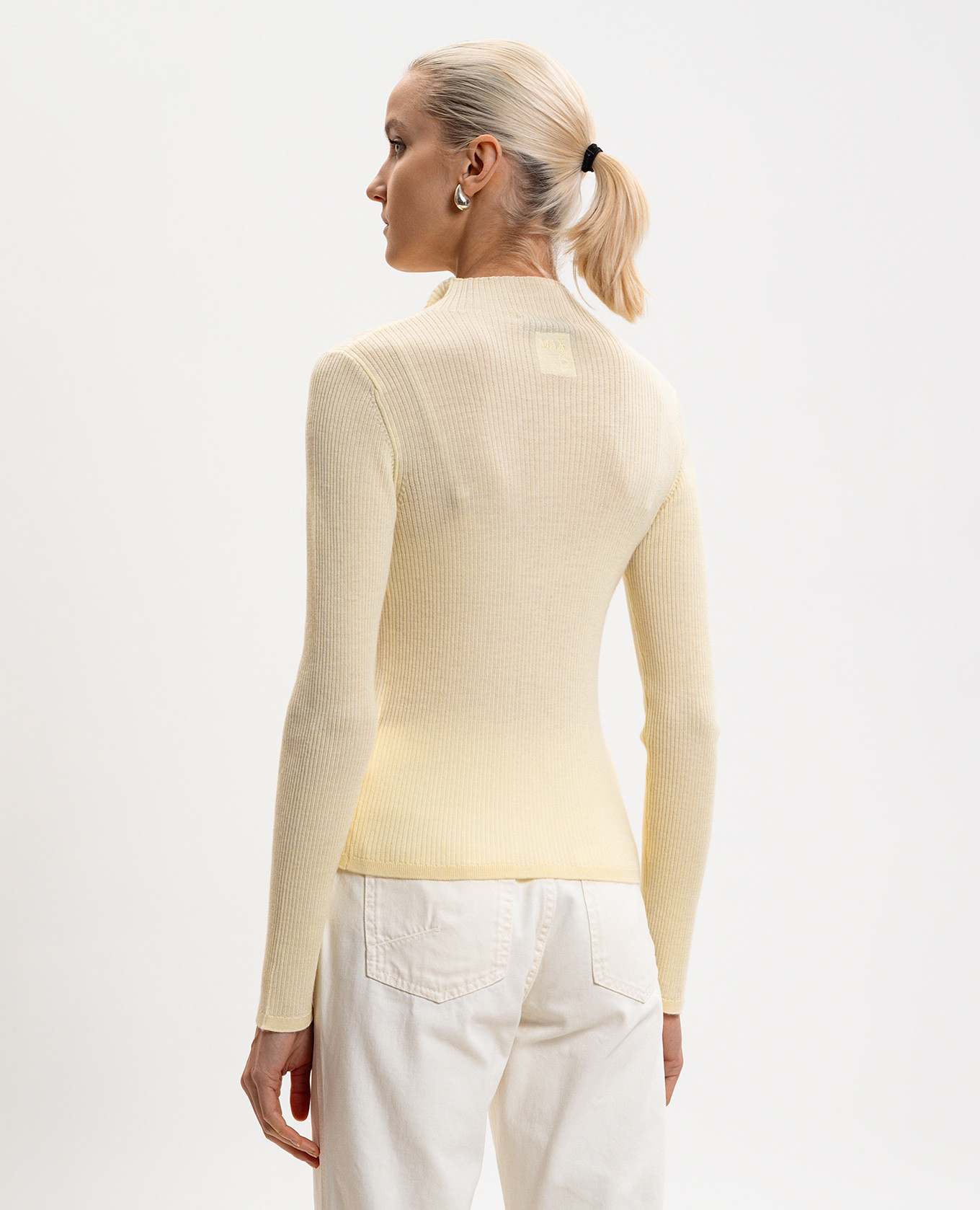 

Yellow wool jumper with logo Max & Co