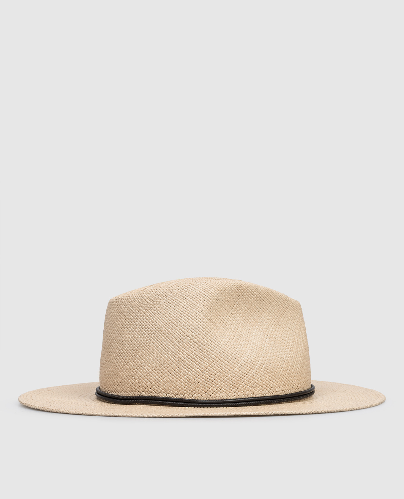 

Beige straw fedora hat Brunello Cucinelli