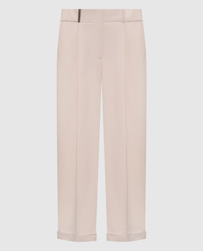 Peserico Beige wool trousers with lapels A0458203472