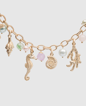 Oceanus Lumina gold chain bracelet – Pastel with pendants LUMINAPASTEL2